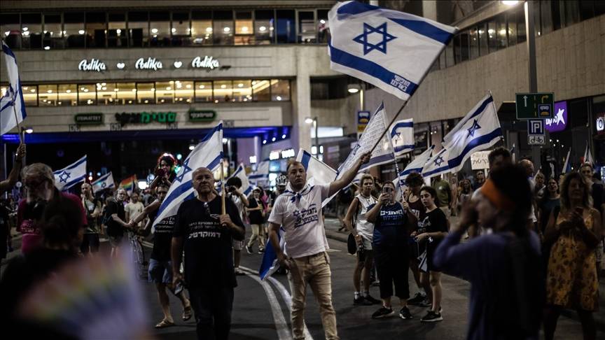 İsrail'de yargı düzenlemesine karşı protestolar 38. hafta da devam etti